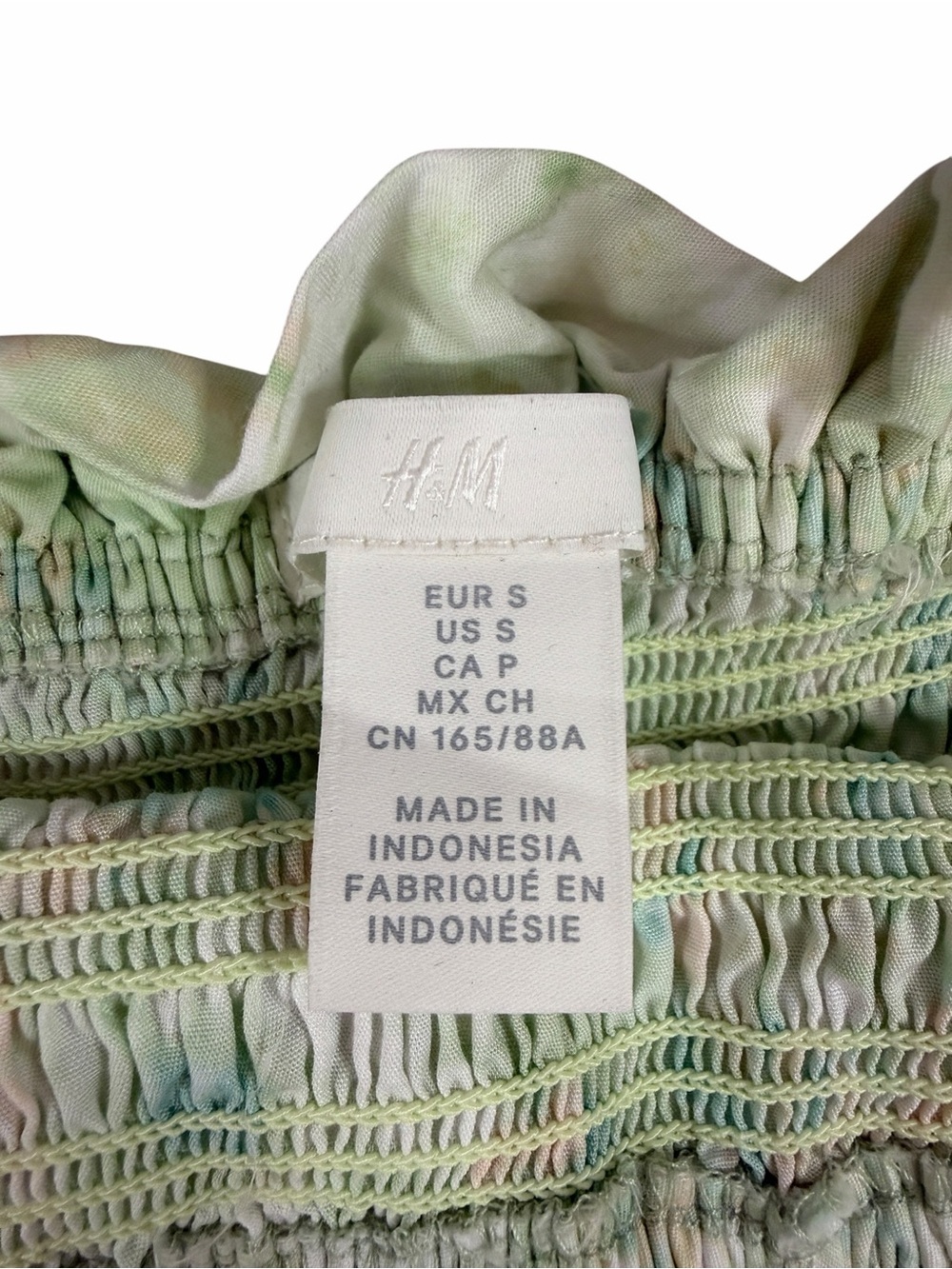 H&M Pastel Green Floral Smocked Maxi Dress - Picture 4 of 5